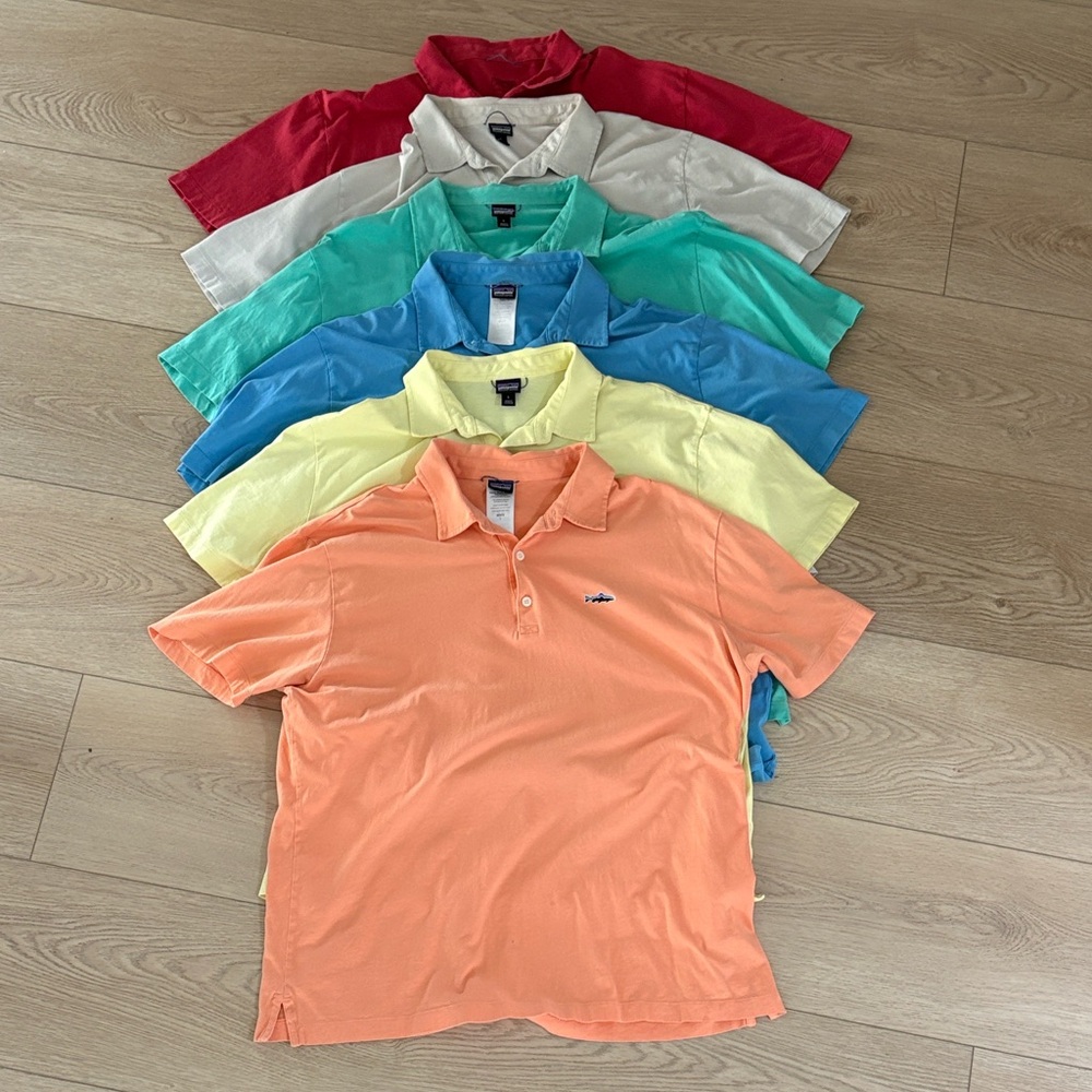 Six Patagonia Fitz Roy Trout Polos | Size L
